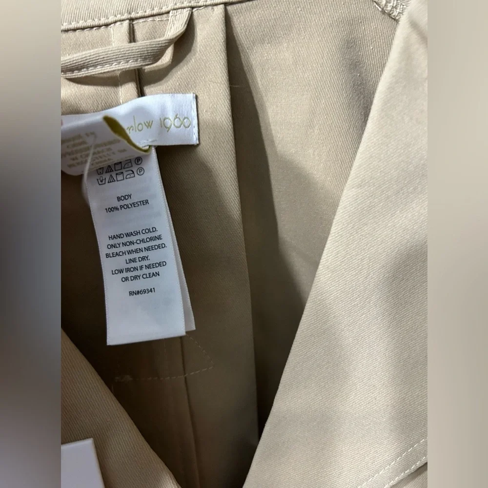 Anthropologie House Of Harlow Cropped Trench Coat Womens One Size Tan - Picture 5 of 5